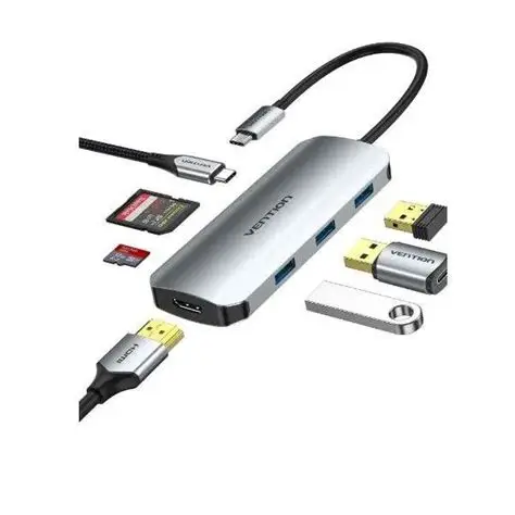 Vention USB-C MULTI-FUNCTIONAL 7 in 1 DOCKING STATION
