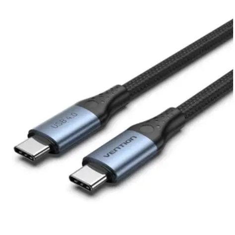 Vention Cotton Braided USB-C to USB-C 3.1 Cable 1M Gray