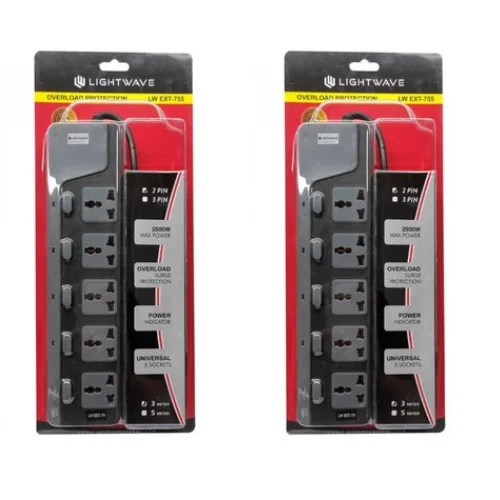 Lightwave Extension Socket- 3 Metres 6WAY
