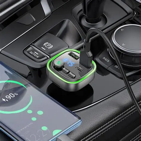 UGREEN CD229 Bluetooth car charger-FM Transmitter for Car PD/QC 3.0 with 2xusbc ports.