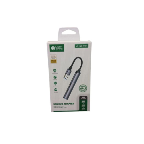 Light Wave 4-in-1 -USB-C Hub Adapter /1x USB 3.0